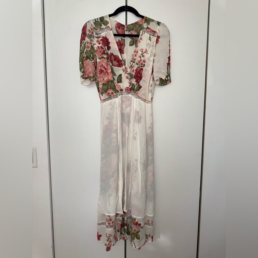 Reformation Pink Floral Midi Dress - Picture 10 of 10